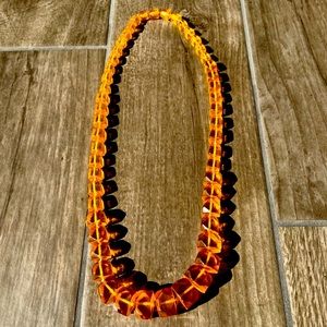 Vintage orange bead necklace